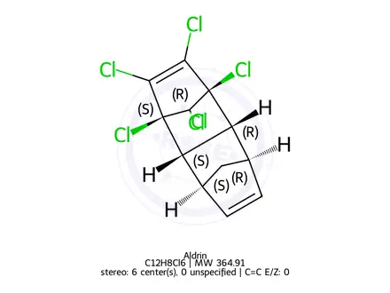 Chemical structure of Aldrin