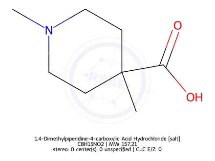 Chemical structure of 1,4-Dimethylpiperidine-4-carboxylic Acid Hydrochloride