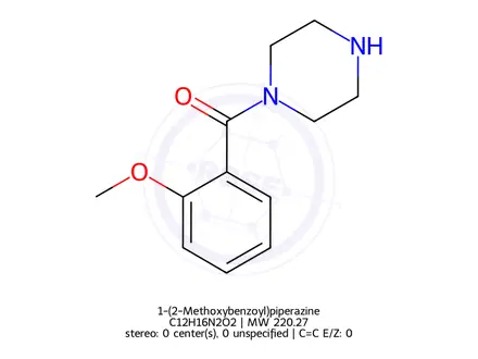 Chemical structure of 1-(2-Methoxybenzoyl)piperazine