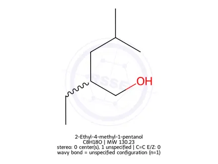 Chemical structure of 2-ethyl-4-methylpentan-1-ol