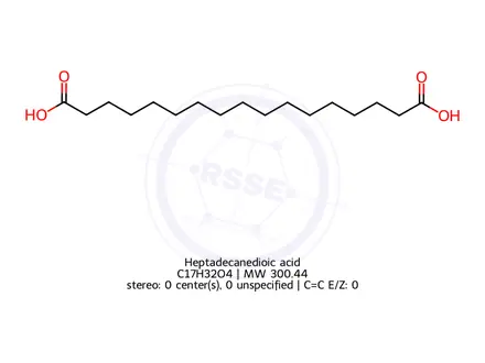 Chemical structure of Heptadecanedioic acid