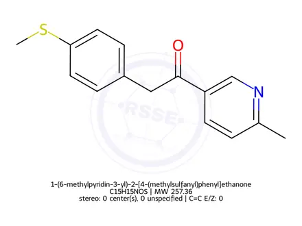 Chemical structure of 1-(6-methylpyridin-3-yl)-2-[4-(methylsulfanyl)phenyl]ethanone