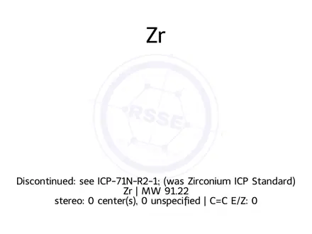 Chemical structure of Discontinued: see ICP-71N-R2-1; (was Zirconium ICP Standard)