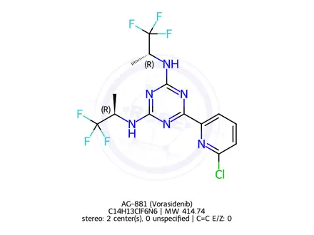 Chemical structure of AG-881 (Vorasidenib)