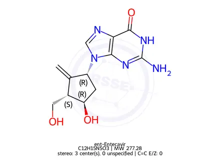 Chemical structure of ent-Entecavir