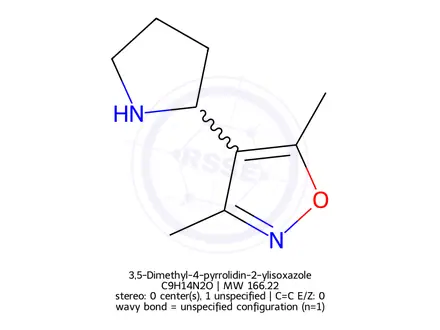 Chemical structure of 3,5-Dimethyl-4-pyrrolidin-2-ylisoxazole