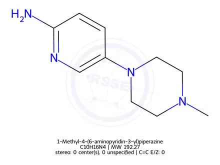 Chemical structure of 1-Methyl-4-(6-aminopyridin-3-yl)piperazine