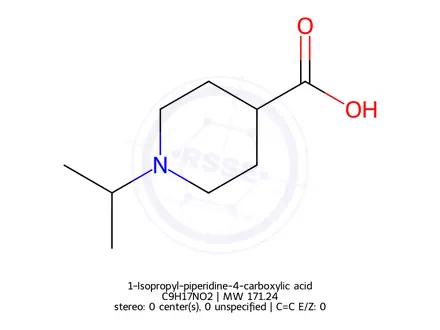 Chemical structure of 1-Isopropylpiperidine-4-carboxylic acidhydrochloride