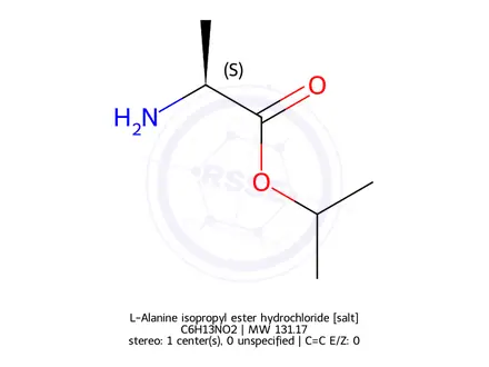 Chemical structure of L-Alanine isopropyl ester hydrochloride