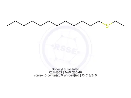Chemical structure of Dodecyl Ethyl Sulfid