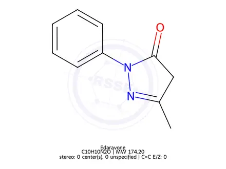 Chemical structure of Edaravone