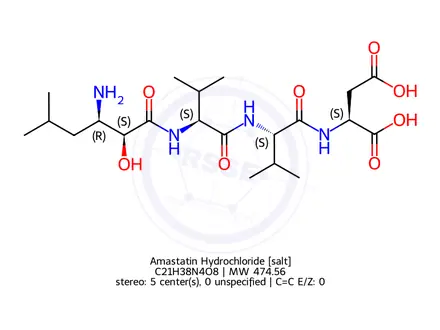 Chemical structure of Amastatin Hydrochloride