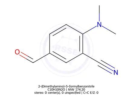 Chemical structure of 2-(Dimethylamino)-5-formylbenzonitrile