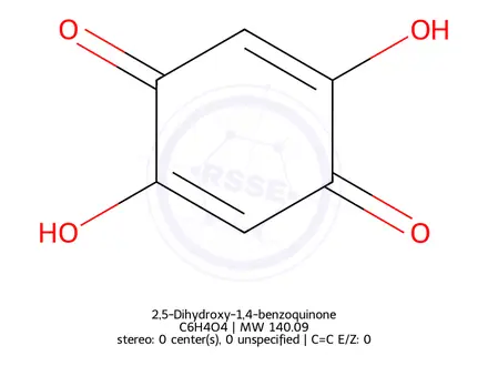 Chemical structure of 2,5-Dihydroxy-1,4-benzoquinone