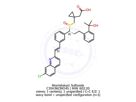 Chemical structure of Montelukast Sulfoxide