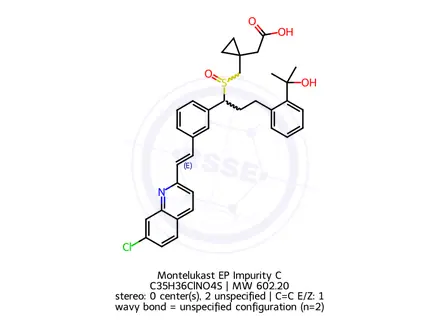 Chemical structure of Montelukast EP Impurity C