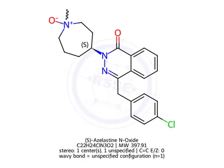 Chemical structure of (S)-Azelastine N-Oxide