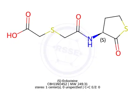 Chemical structure of (S)-Erdosteine