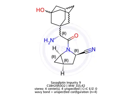 Chemical structure of Saxagliptin Impurity 9
