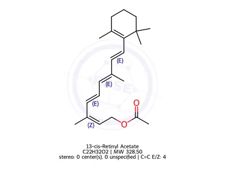 Chemical structure of 13-cis-Retinyl Acetate