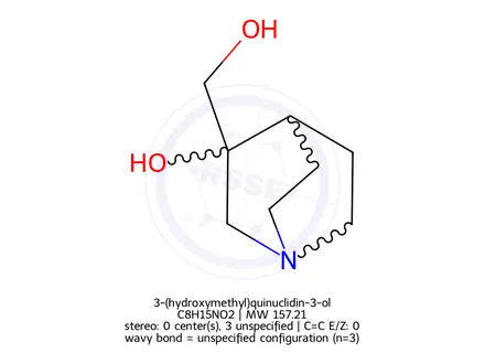 Chemical structure of 3-(hydroxymethyl)quinuclidin-3-ol
