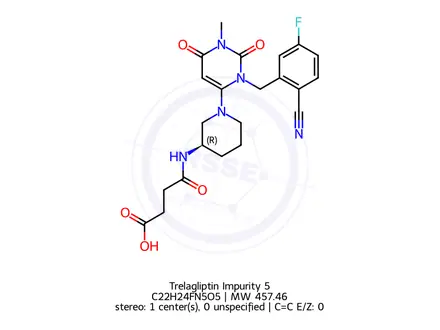 Chemical structure of Trelagliptin Impurity 5