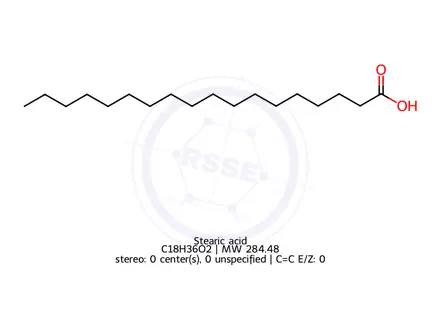 Chemical structure of Stearic acid