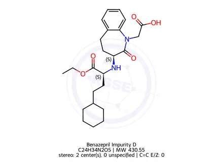 Chemical structure of Benazepril Impurity D