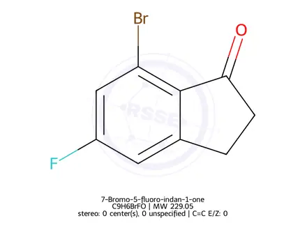 Chemical structure of 7-Bromo-5-fluoro-indan-1-one