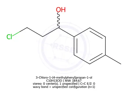Chemical structure of 3-Chloro-1-(4-methylphenyl)propan-1-ol