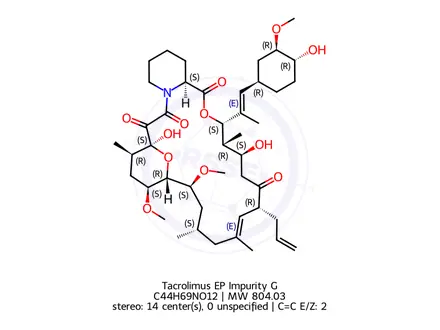 Chemical structure of Tacrolimus EP Impurity G