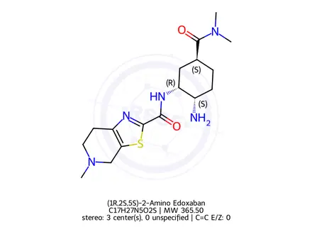 Chemical structure of (1R,2S,5S)-2-Amino Edoxaban