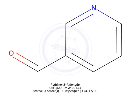 Chemical structure of Pyridine-3-Aldehyde