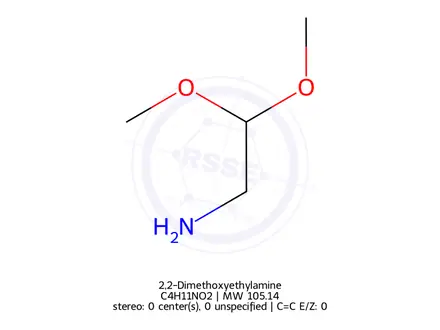 Chemical structure of 2,2-Dimethoxyethylamine