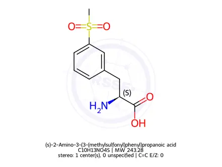 Chemical structure of (s)-2-Amino-3-(3-(methylsulfonyl)phenyl)propanoic acid