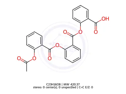 Chemical structure of 2-[[2-(Acetyloxy)benzoyl]oxy]benzoic Acid 2-Carboxyphenyl Ester