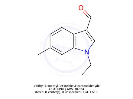 Chemical structure of 1-Ethyl-6-methyl-1H-indole-3-carboxaldehyde