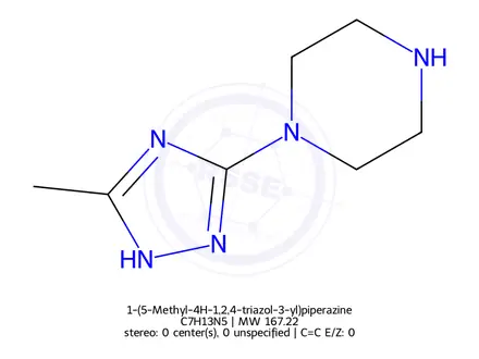 Chemical structure of 1-(5-Methyl-4H-1,2,4-triazol-3-yl)piperazine