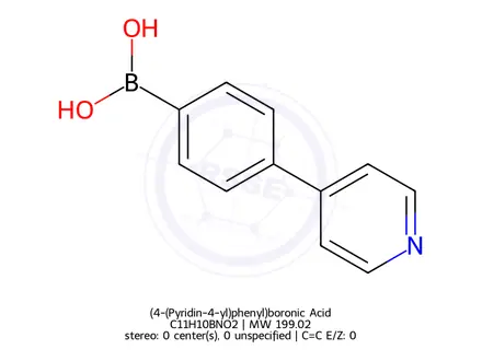 Chemical structure of (4-(Pyridin-4-yl)phenyl)boronic Acid
