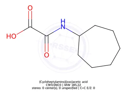 Chemical structure of (Cycloheptylamino)(oxo)acetic acid
