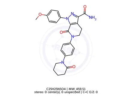 Chemical structure of Apixaban