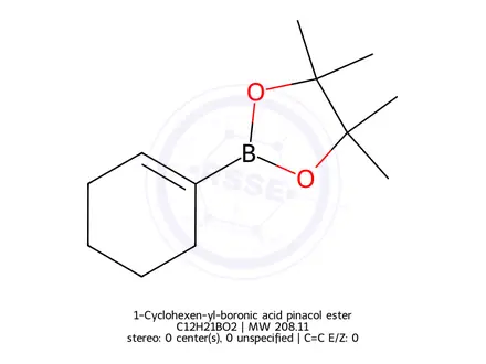 Chemical structure of 1-Cyclohexen-yl-boronic acid pinacol ester