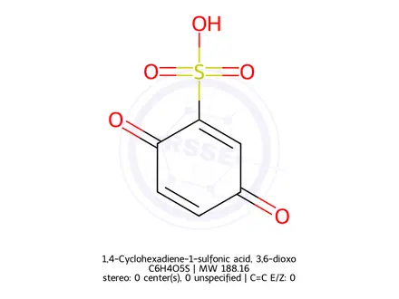 Chemical structure of 1,4-Cyclohexadiene-1-sulfonic acid, 3,6-dioxo-