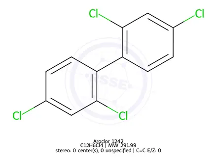 Chemical structure of 2,2',4,4'-Tetrachlorobiphenyl
