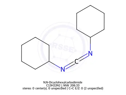 Chemical structure of N,N-Dicyclohexylcarbodiimide