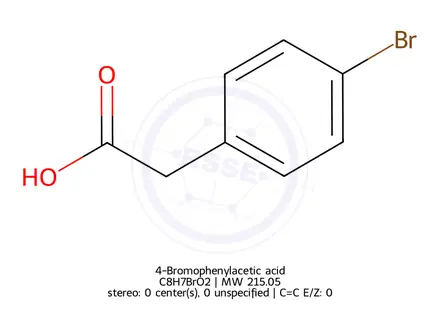 Chemical structure of 4-Bromophenylacetic acid