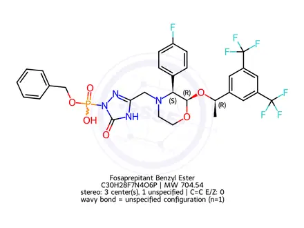 Chemical structure of Fosaprepitant Benzyl Ester