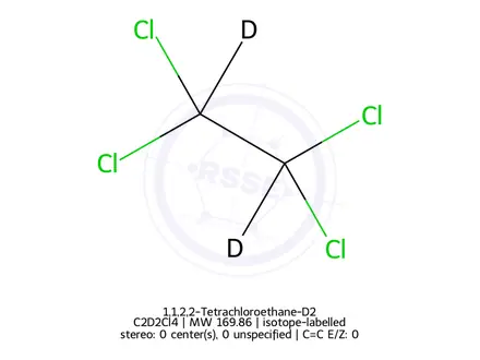 Chemical structure of 1,1,2,2-Tetrachloroethane-D2