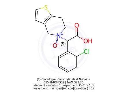 Chemical structure of (S)-Clopidogrel Carboxylic Acid N-Oxide