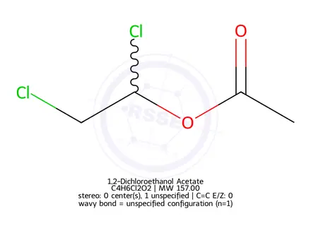 Chemical structure of 1,2-Dichloroethanol Acetate